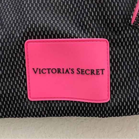 VSX VICTORIA’s SECRET Sport Black/Pink Mesh Drawstring Gym Bag Backpack NWT - Picture 4 of 10